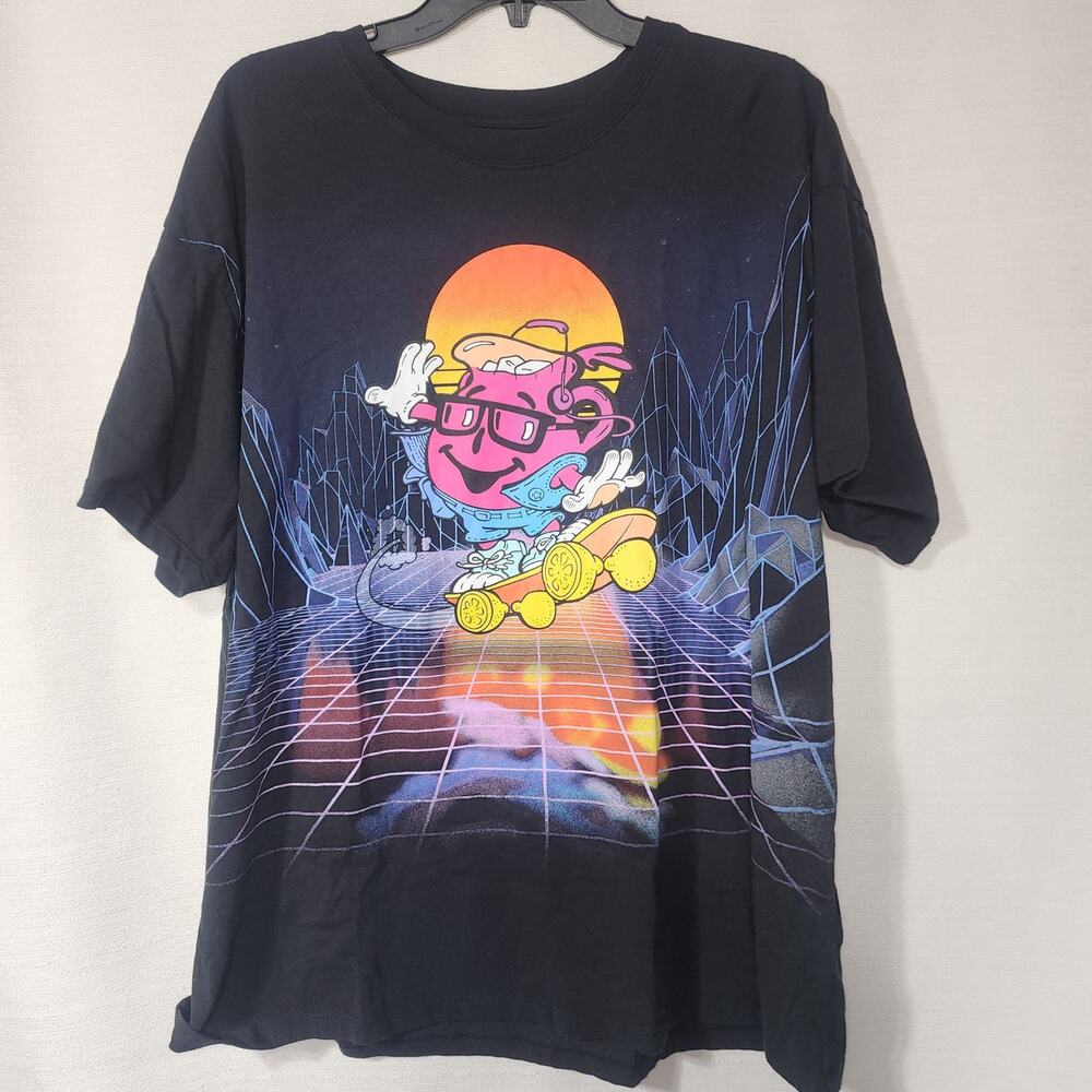 Kool-Aid man skateboarding shirt men's XL black